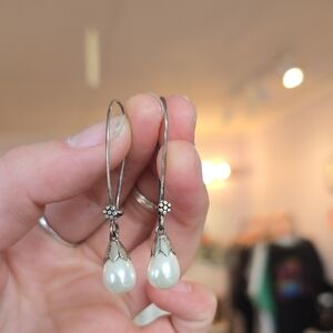 Sterling Silver & Pearl Earrings